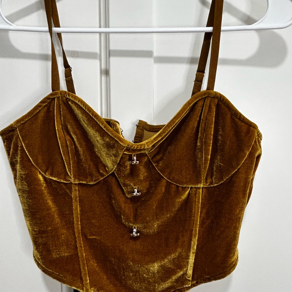 Velvet Brown Corset Top